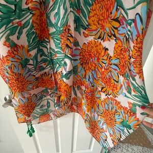 Do Everything in Love Floral Tunic - Orange and Green